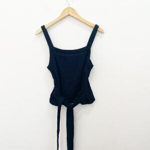 Madewell Black Sweater Tie Tank Size Small
